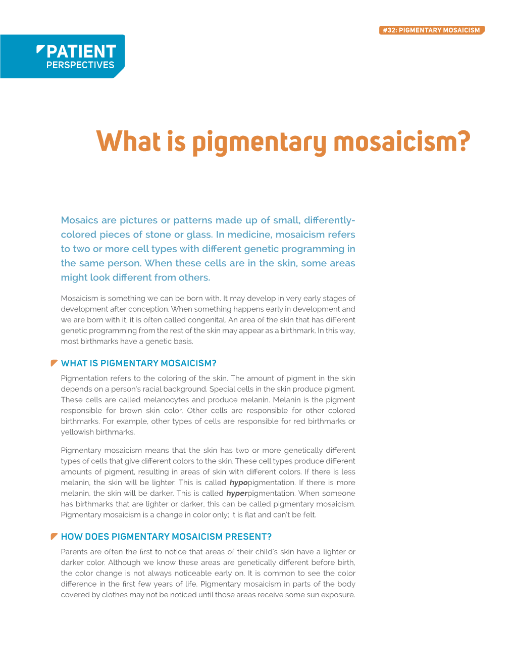 What Is Pigmentary Mosaicism?
