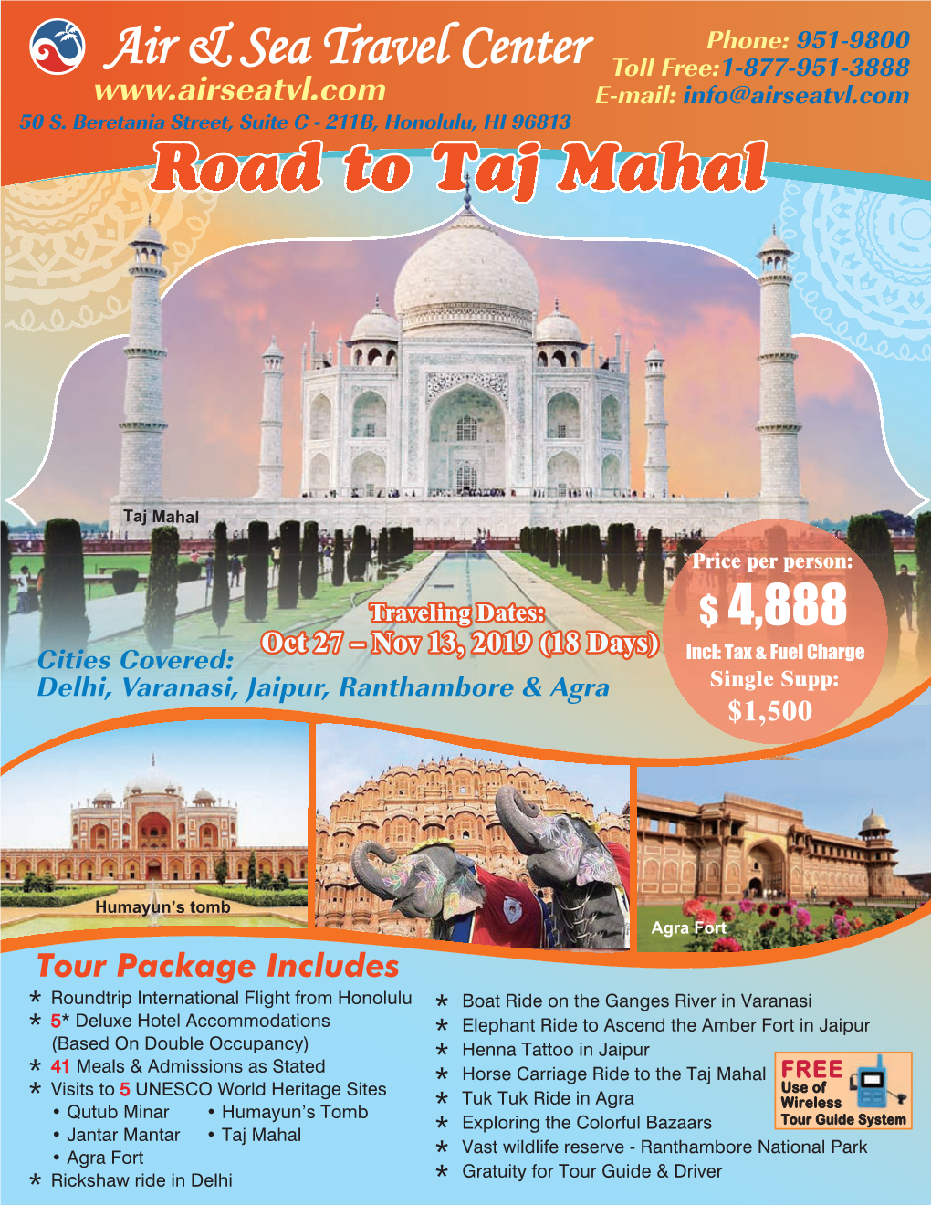 Road to Taj Mahal
