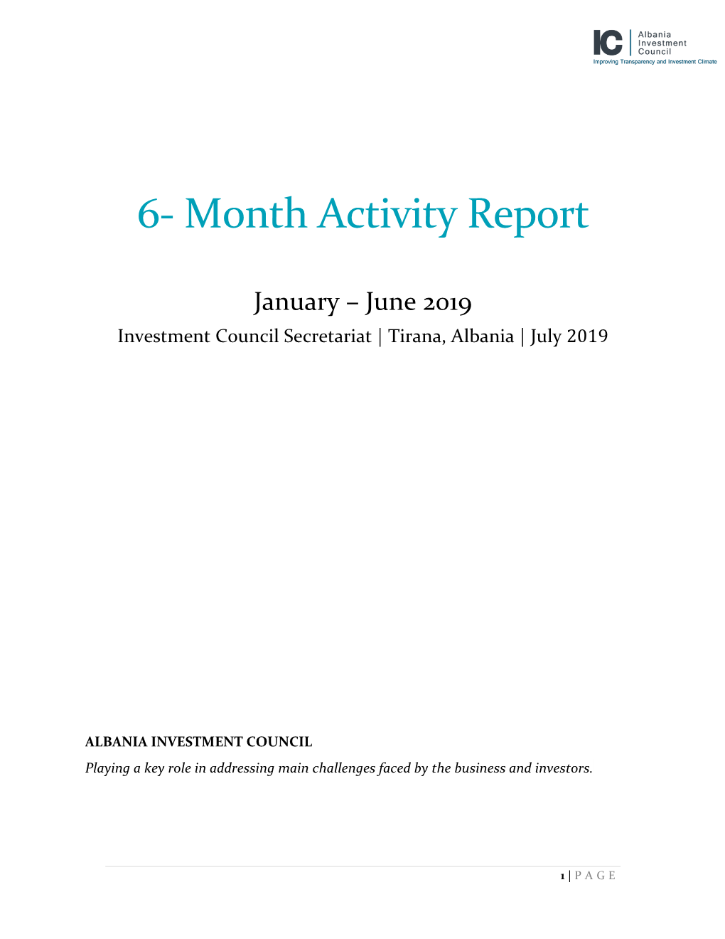 6- Month Activity Report