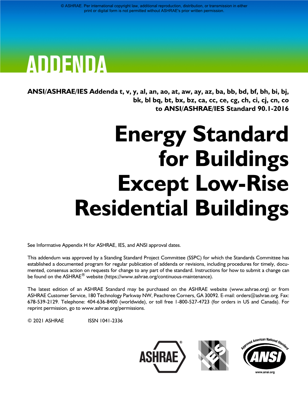 Standard 90.1-2016 Energy Standard for Buildings Except Low-Rise Residential Buildings