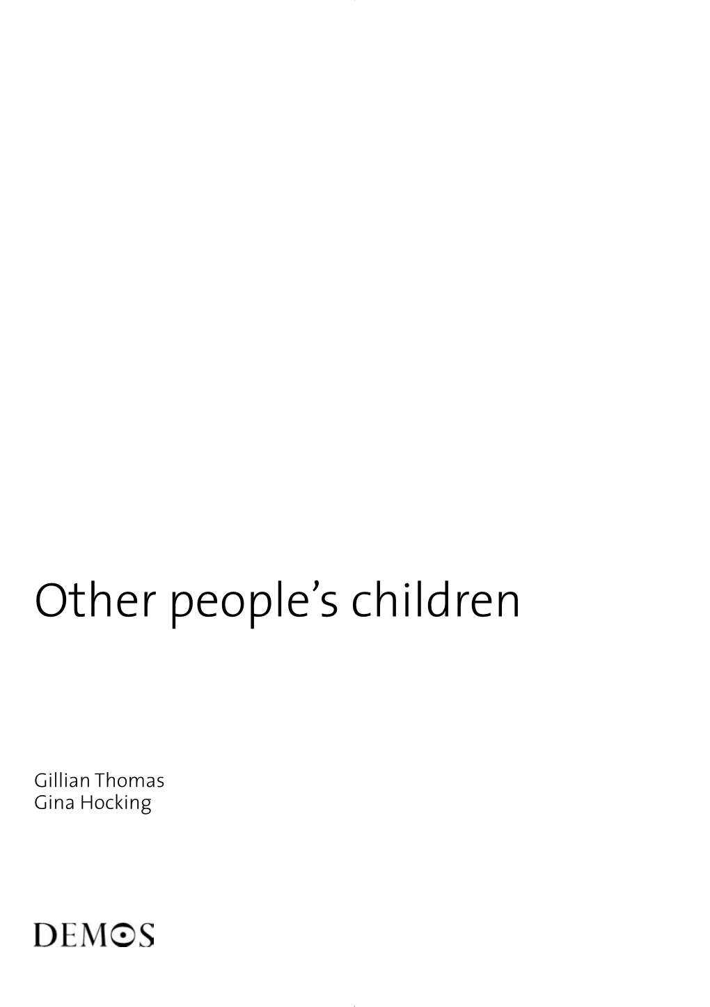 Other People's Children Exec Summary.Qxd