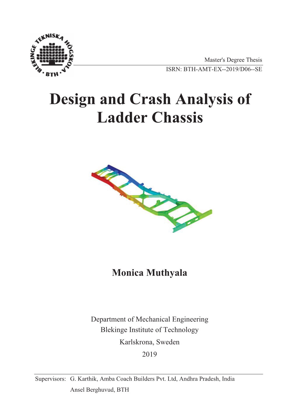Design and Crash Analysis of Ladder Chassis