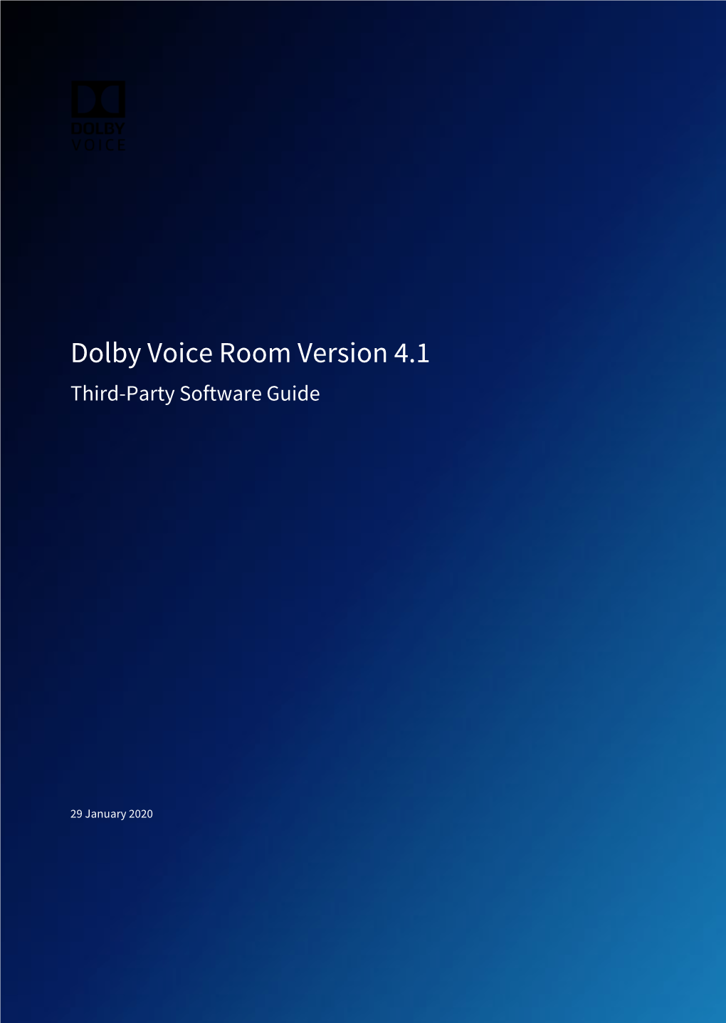 Dolby Voice Room Version 4.1 Third-Party Software Guide