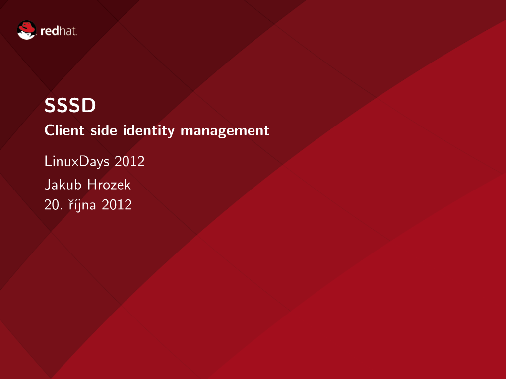 SSSD Client Side Identity Management