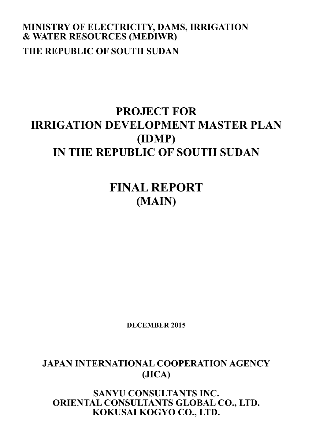 IDMP Main Document (Final Report)