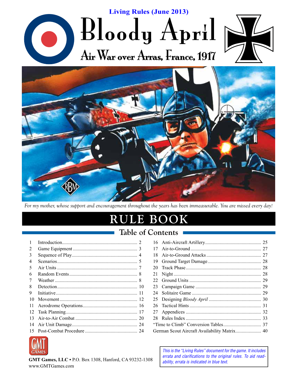 RULE BOOK Table of Contents 1 Introduction