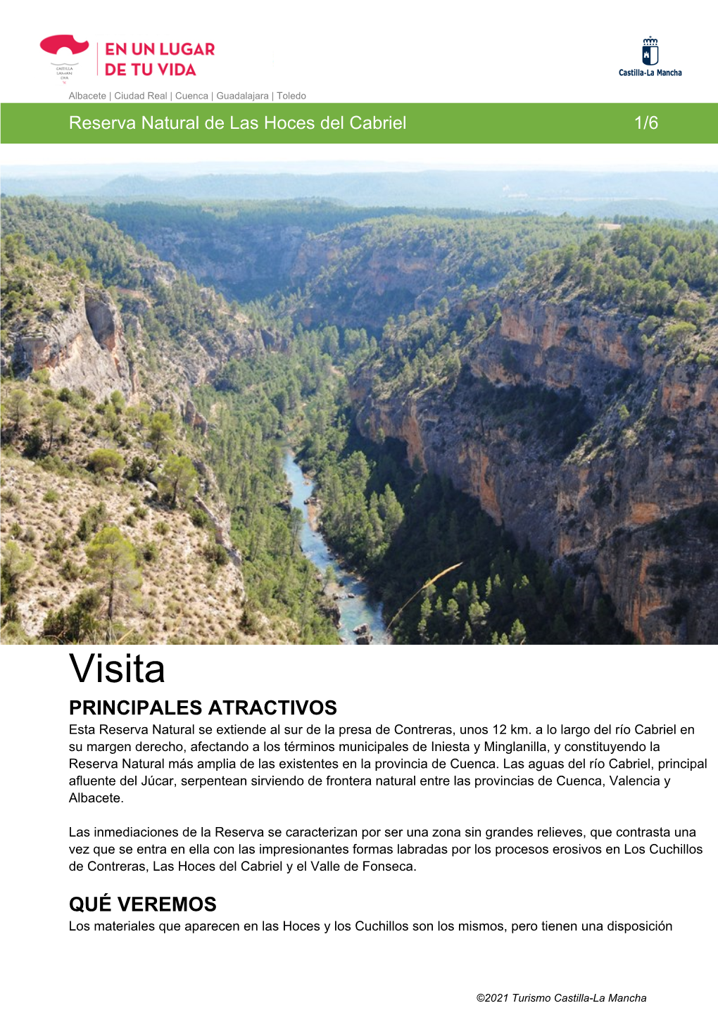 Visita PRINCIPALES ATRACTIVOS Esta Reserva Natural Se Extiende Al Sur De La Presa De Contreras, Unos 12 Km