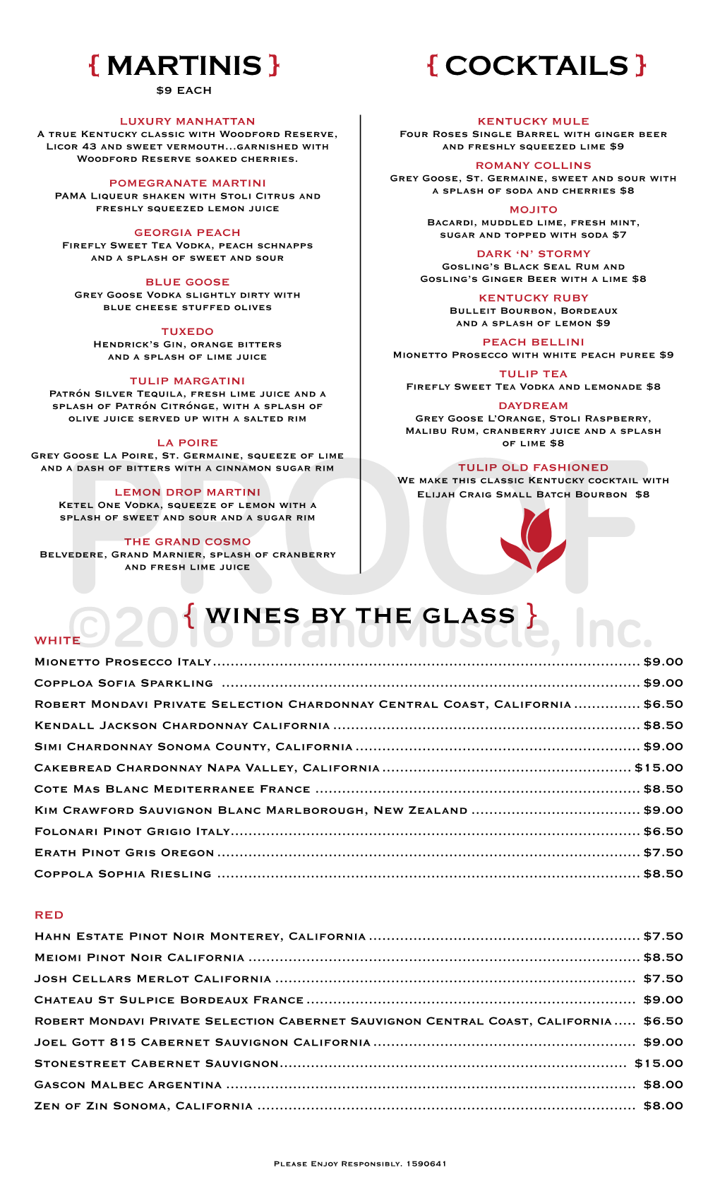 { Cocktails } { Wines by the Glass }