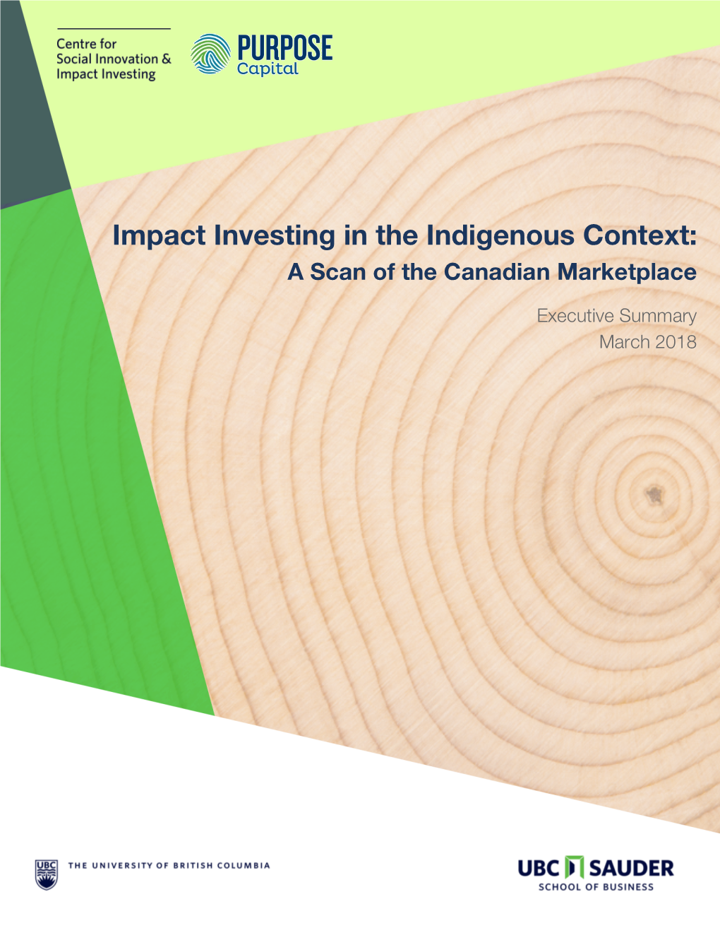 Impact Investing in the Indigenous Context: a Scan of the Canadian Marketplace