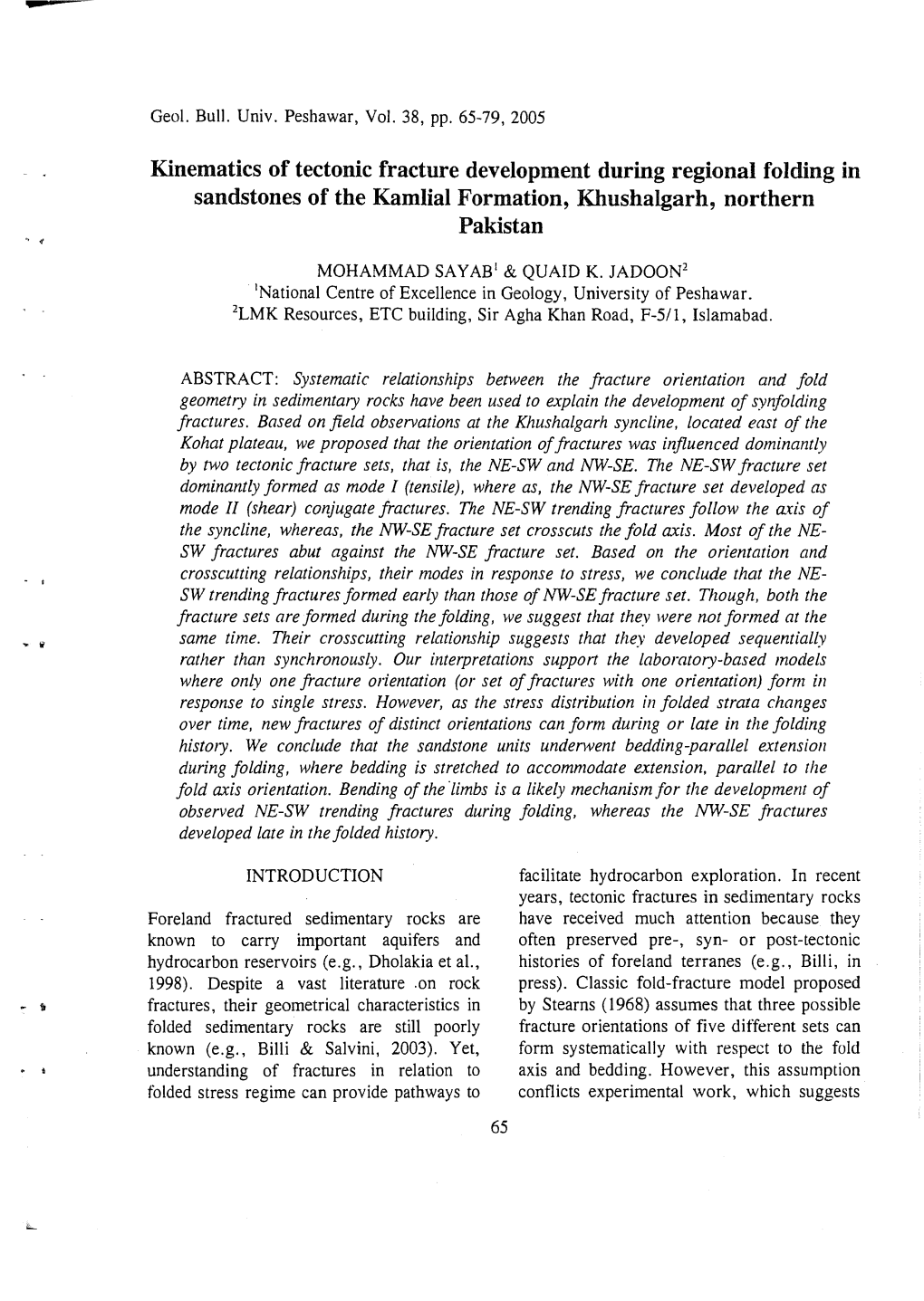 Kinematics of Tectonic Fracture Development During