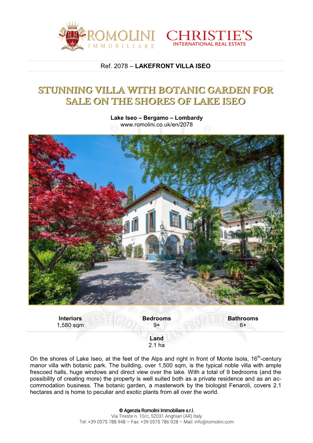 Lakefront Villa Iseo