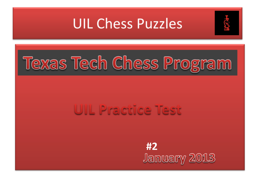 UIL Chess Puzzles