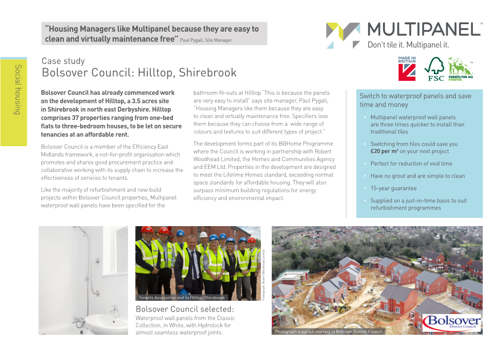 Bolsover Council: Hilltop, Shirebrook