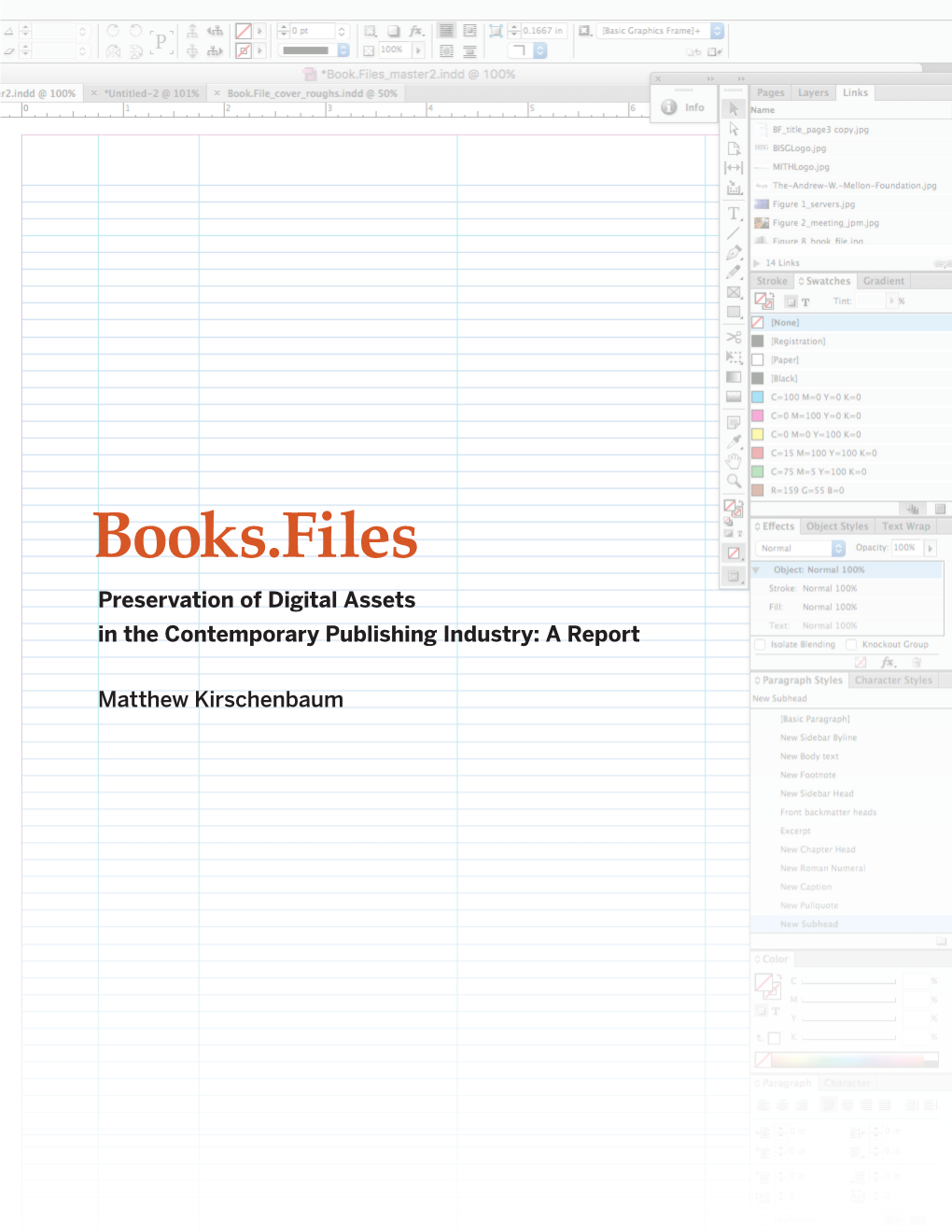 Books.Files Preservation of Digital Assets in the Contemporary Publishing Industry: a Report