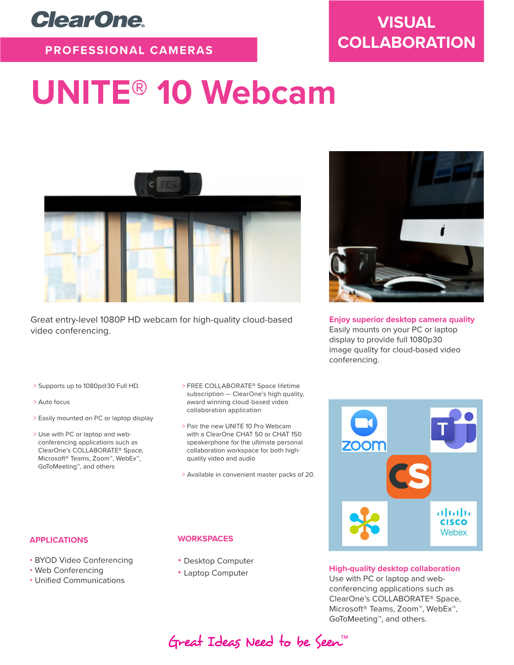 UNITE® 10 Webcam