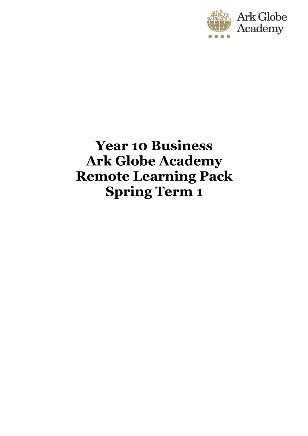 Year 10 Business Remote Learning Spring Pack 1.Docx