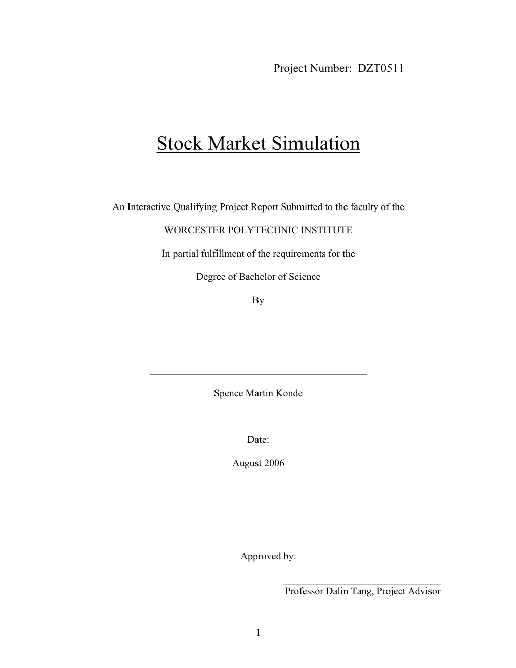 Stock Market Simulation