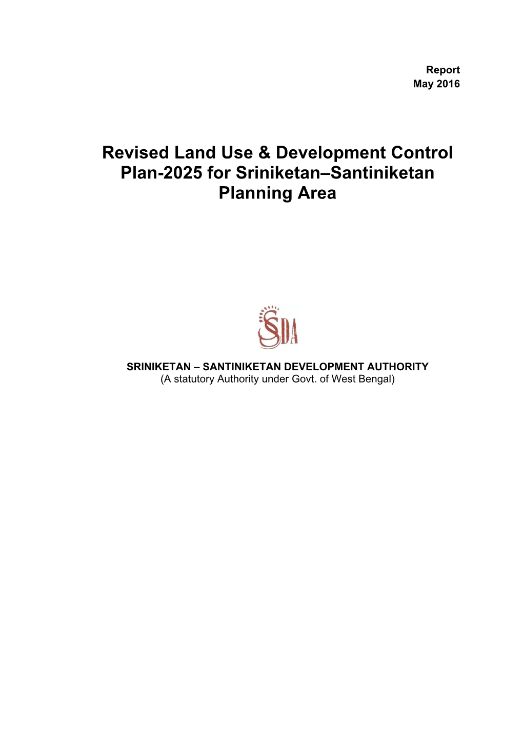 Revised Land Use & Development Control Plan-2025 for Sriniketan