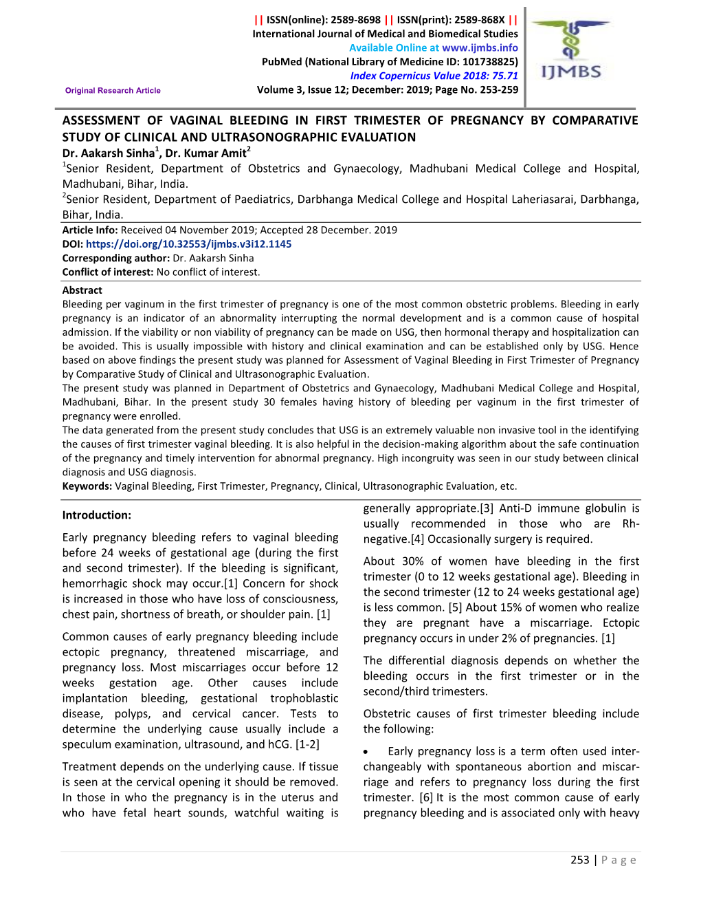 International Journal of Medical and Biomedical Studies (IJMBS)