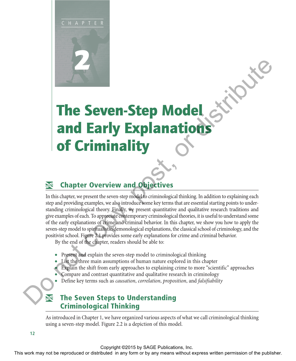 The Seven-Step Model and Early Explanations of Criminality 13