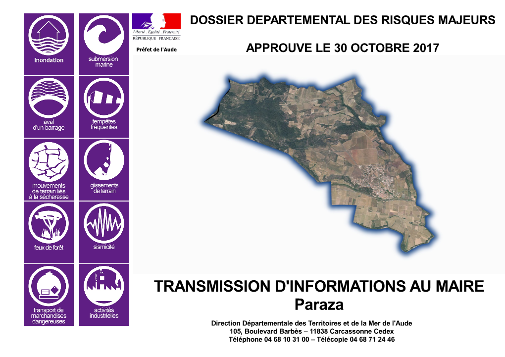 TRANSMISSION D'informations AU MAIRE Paraza