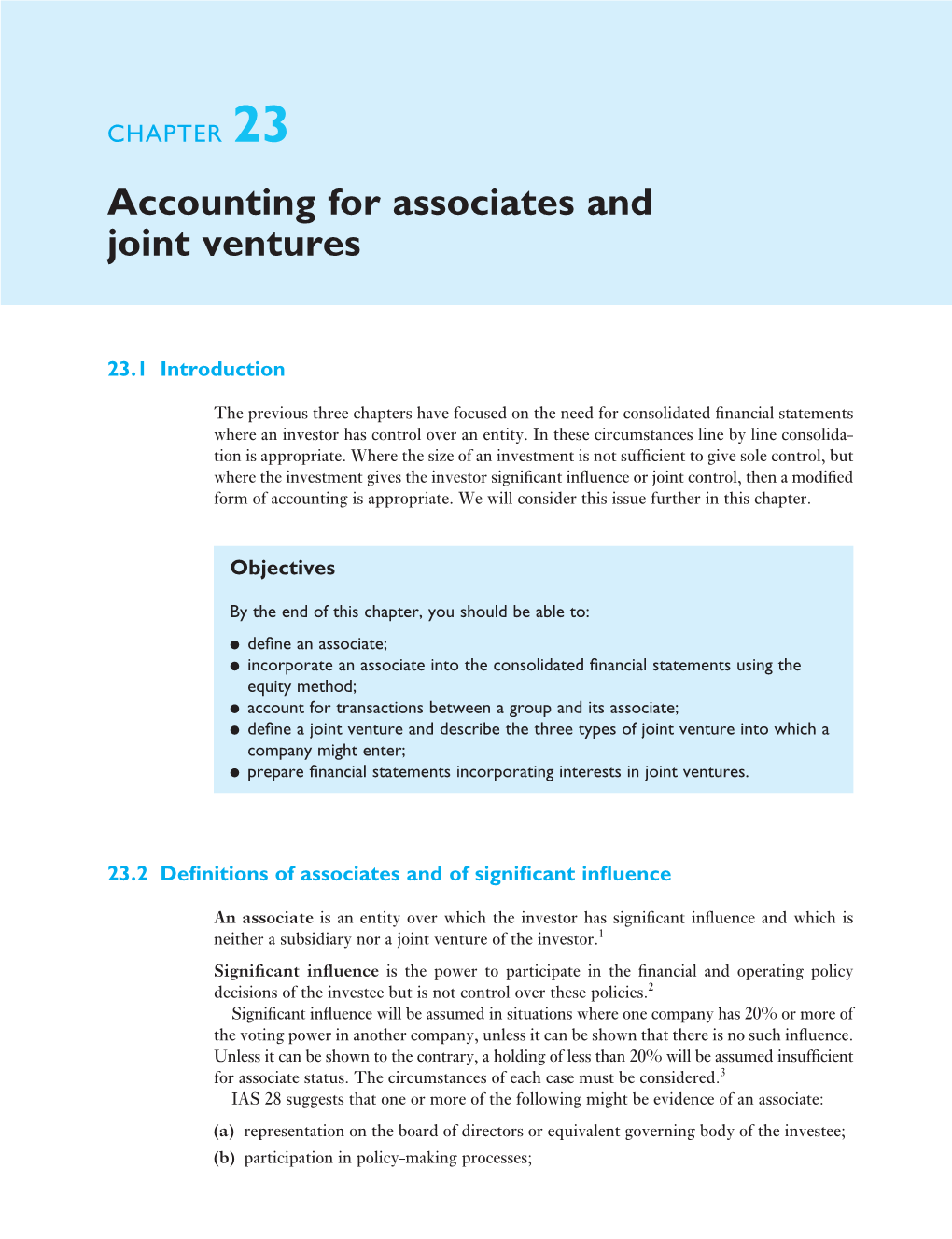 Accounting for Associates and Joint Ventures