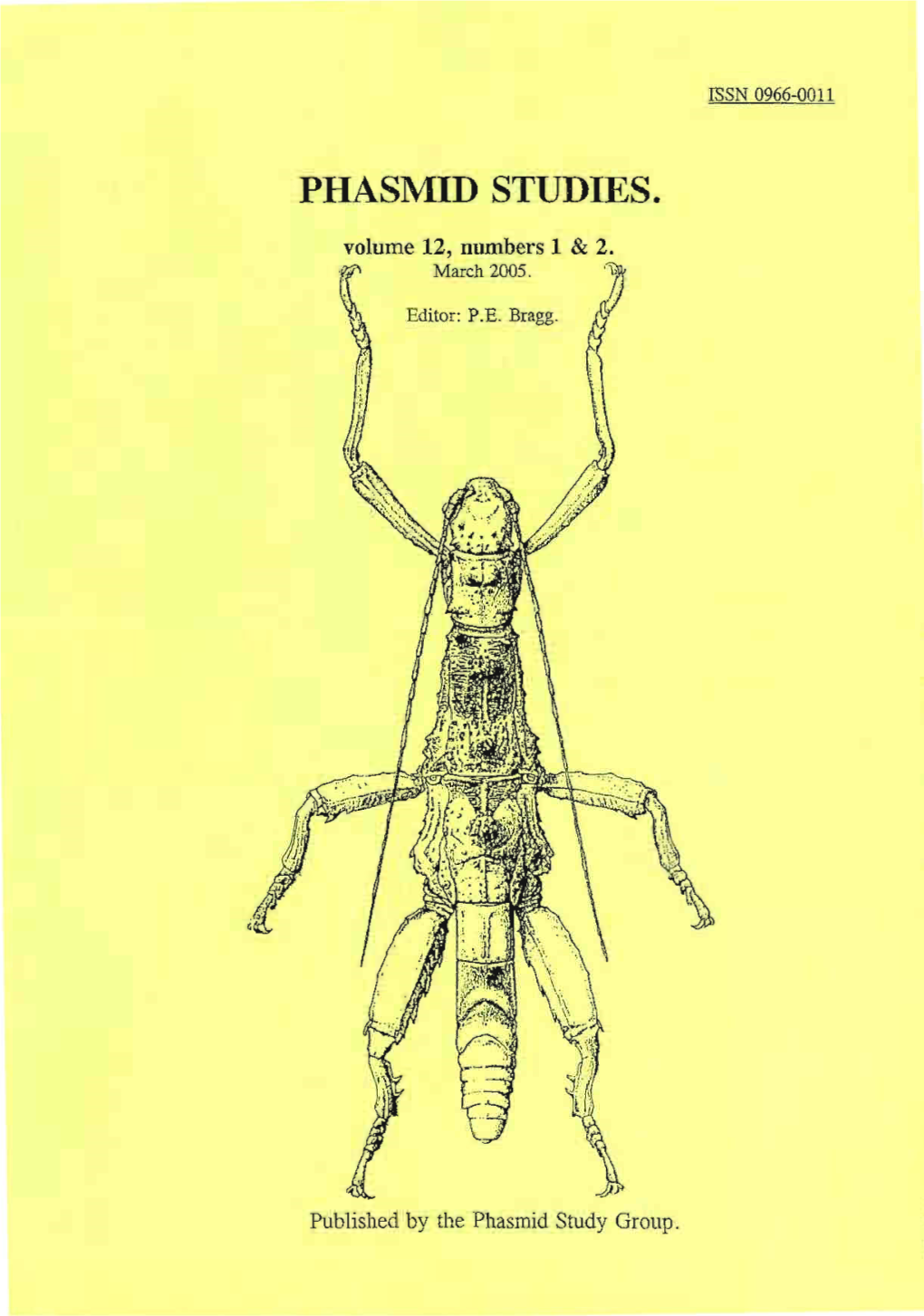 Phasmid Studies Volume 12 Issues 1&2