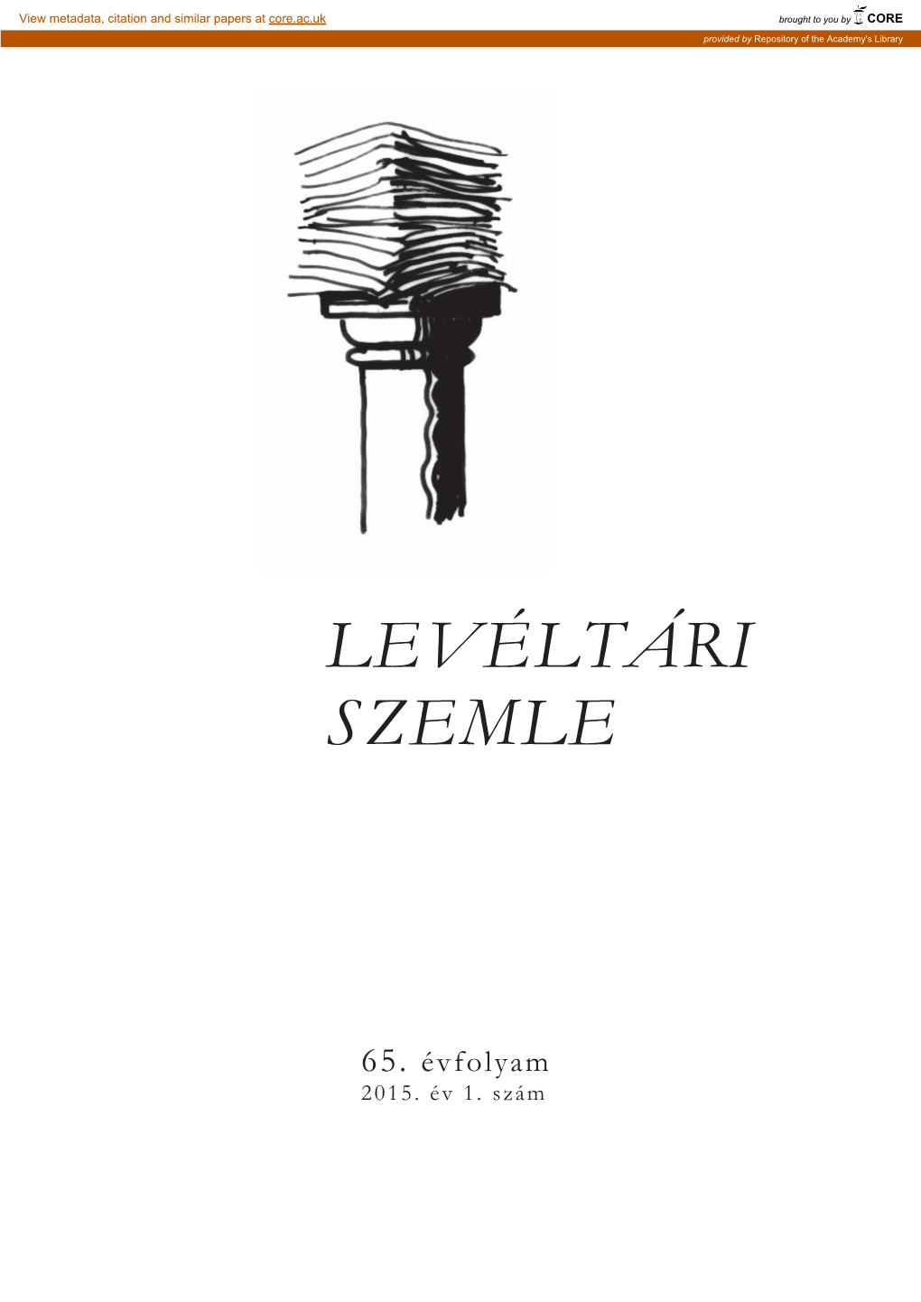 Levéltári Szemle