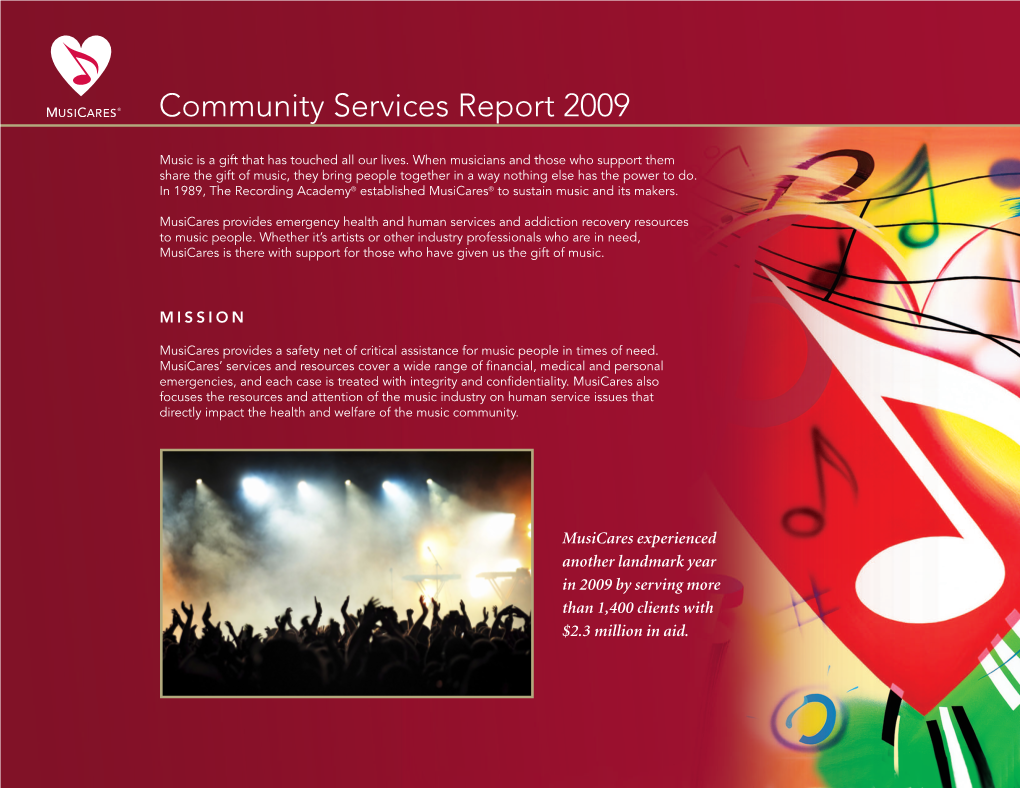 Community Services Report 2009