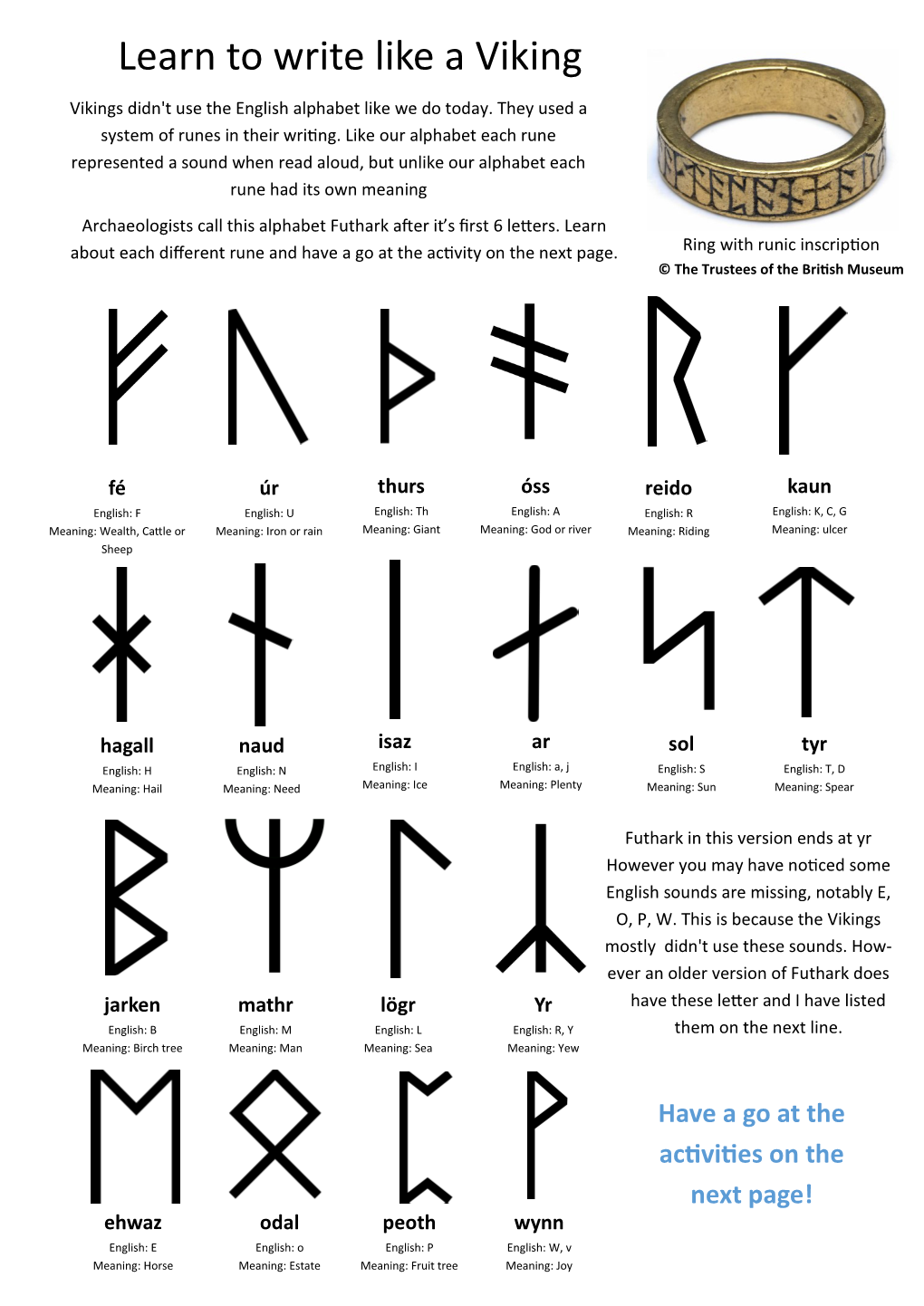 Learn to Write Like a Viking