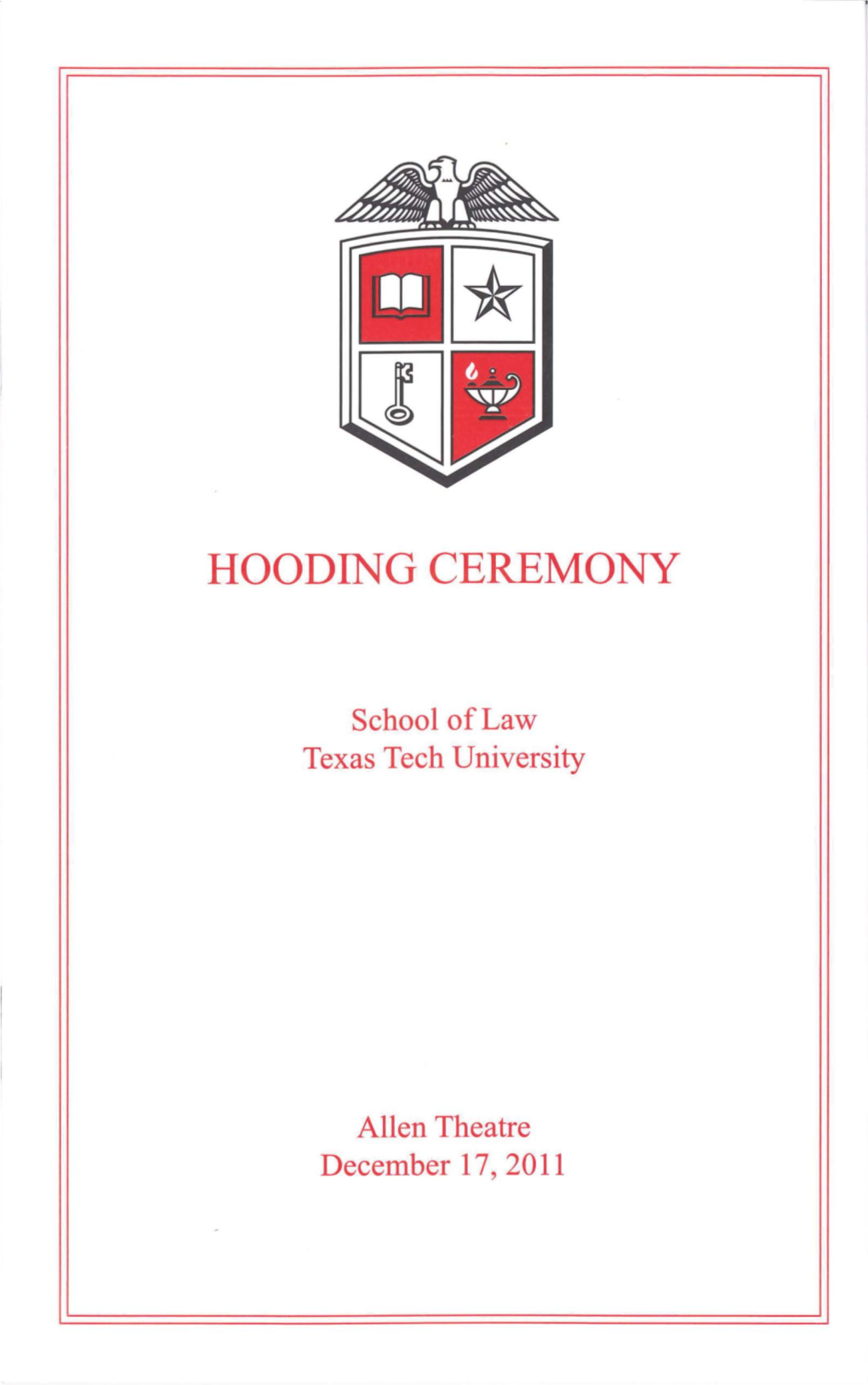 Hooding Ceremony