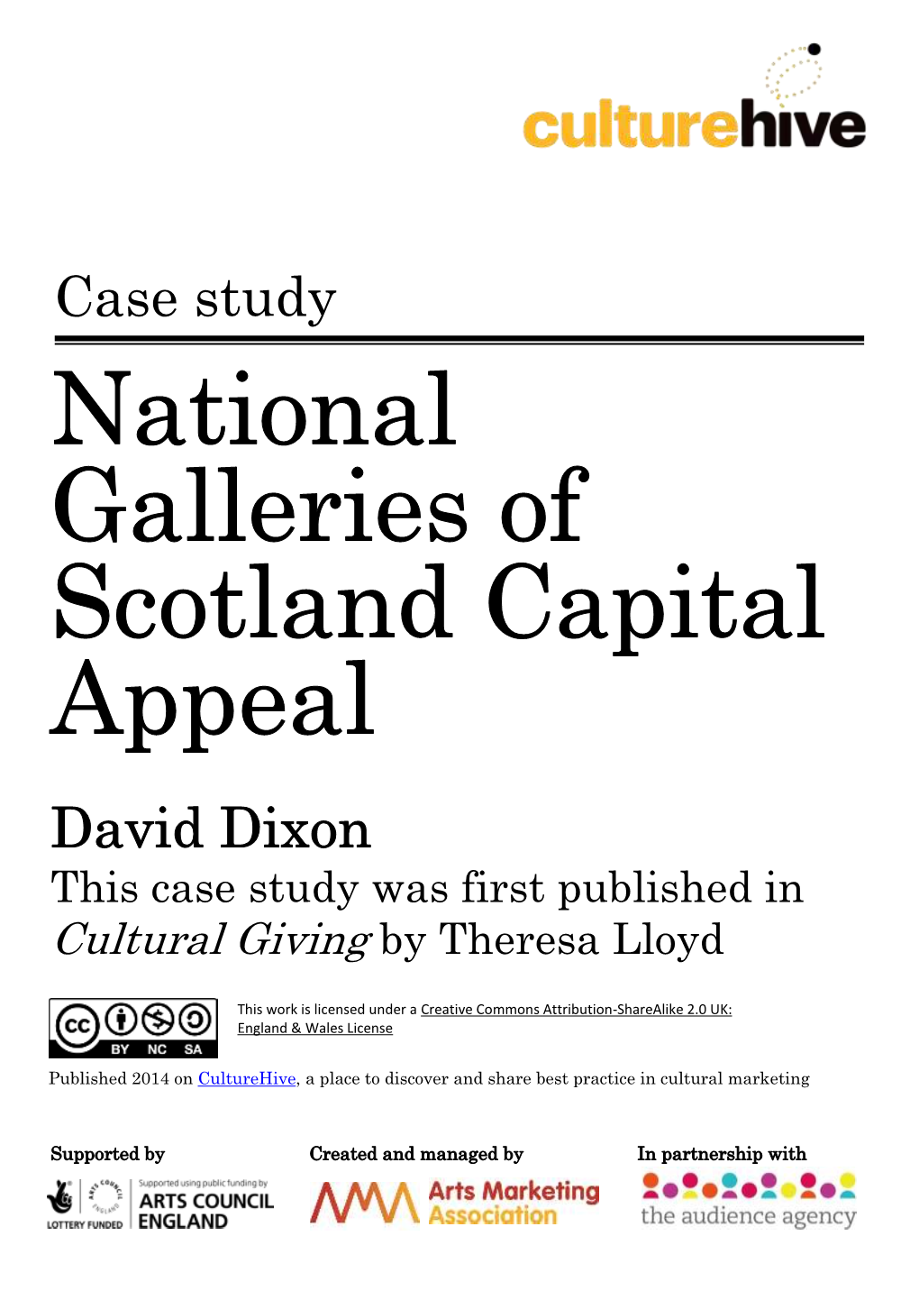 National Galleries of Scotland Capital Appeal David Dixon This Case Study Was First Published In