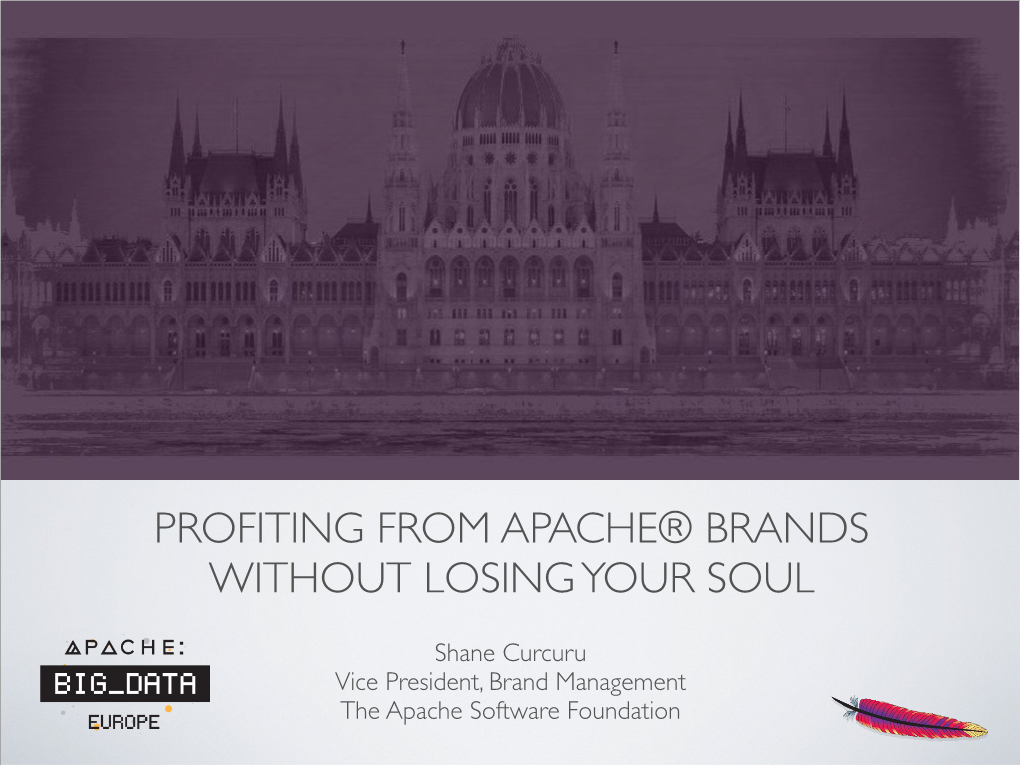 Profiting from Apache Projects Without Losing Your Soul