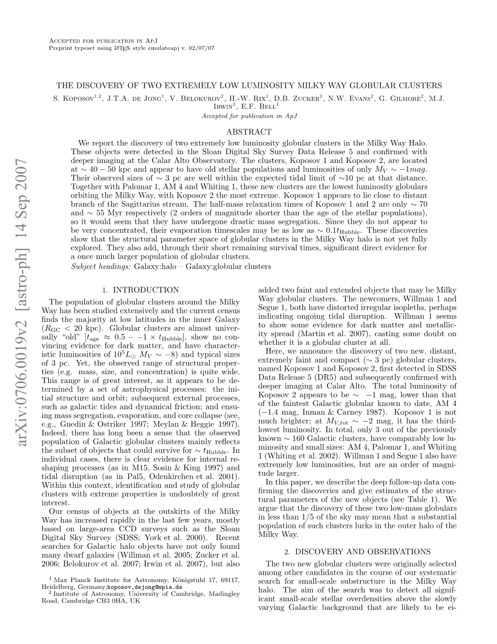 The Discovery of Two Extremely Low Luminosity Milky Way Globular Clusters