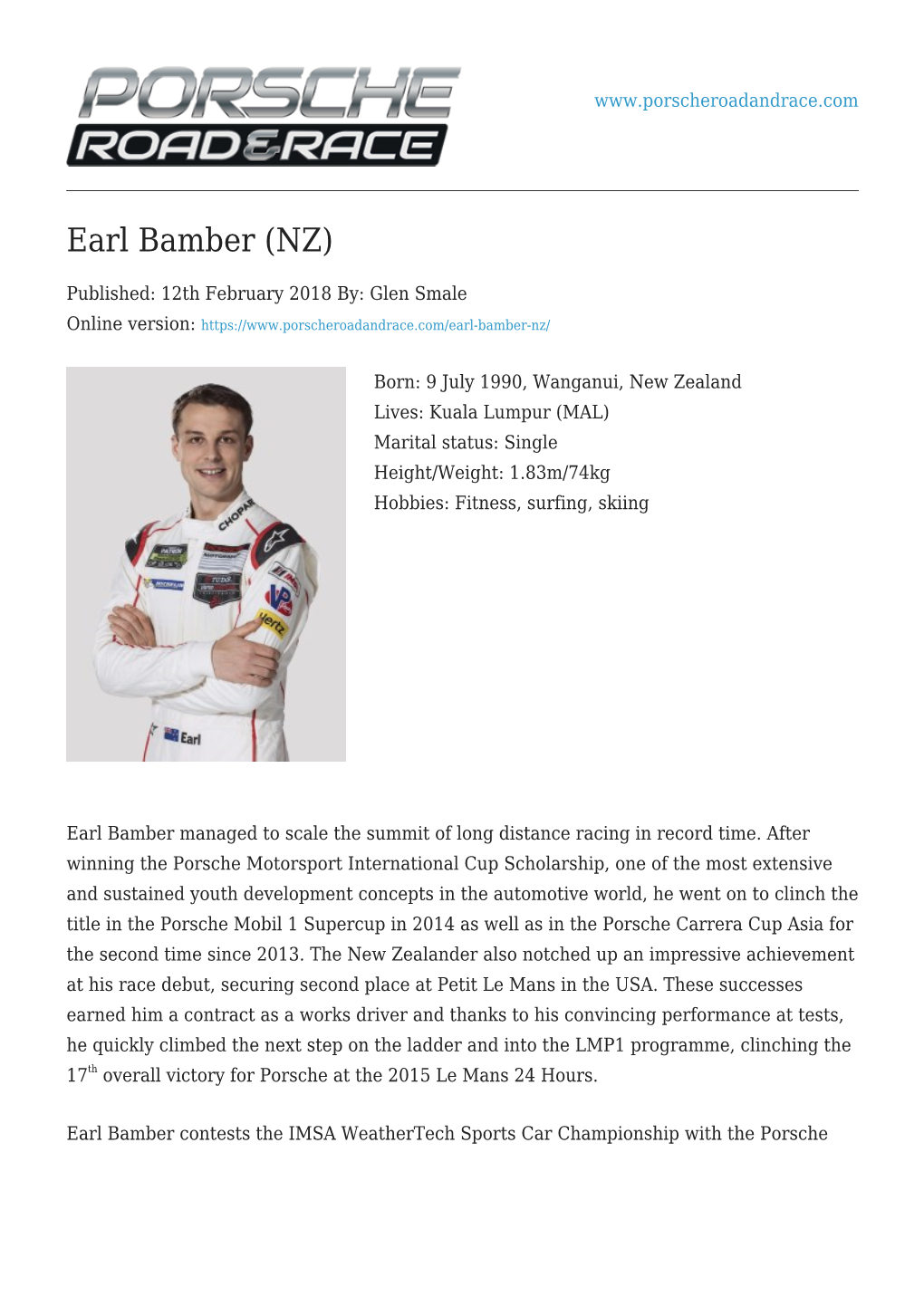 Earl Bamber (NZ)