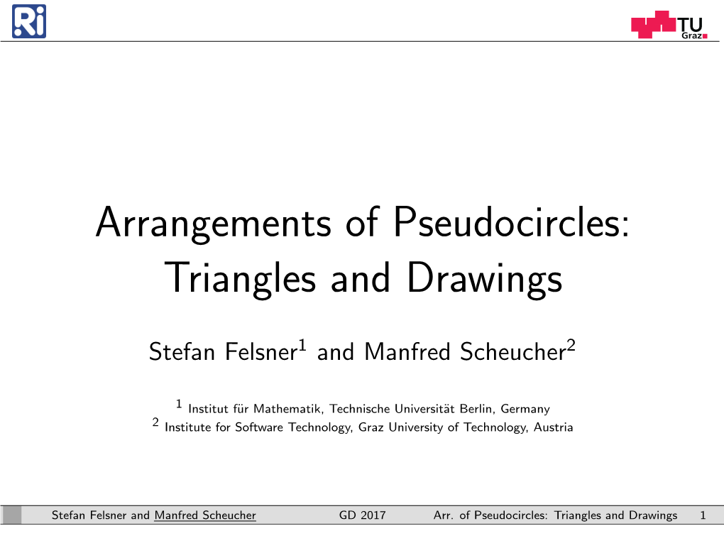 Arrangements of Pseudocircles: Triangles and Drawings