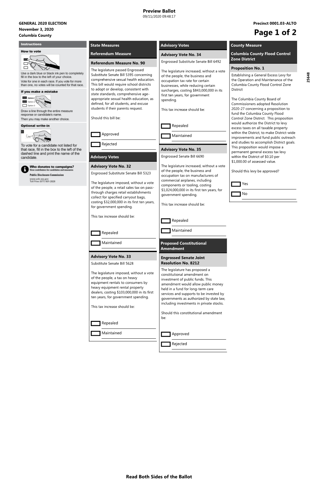 Sample Ballot #2