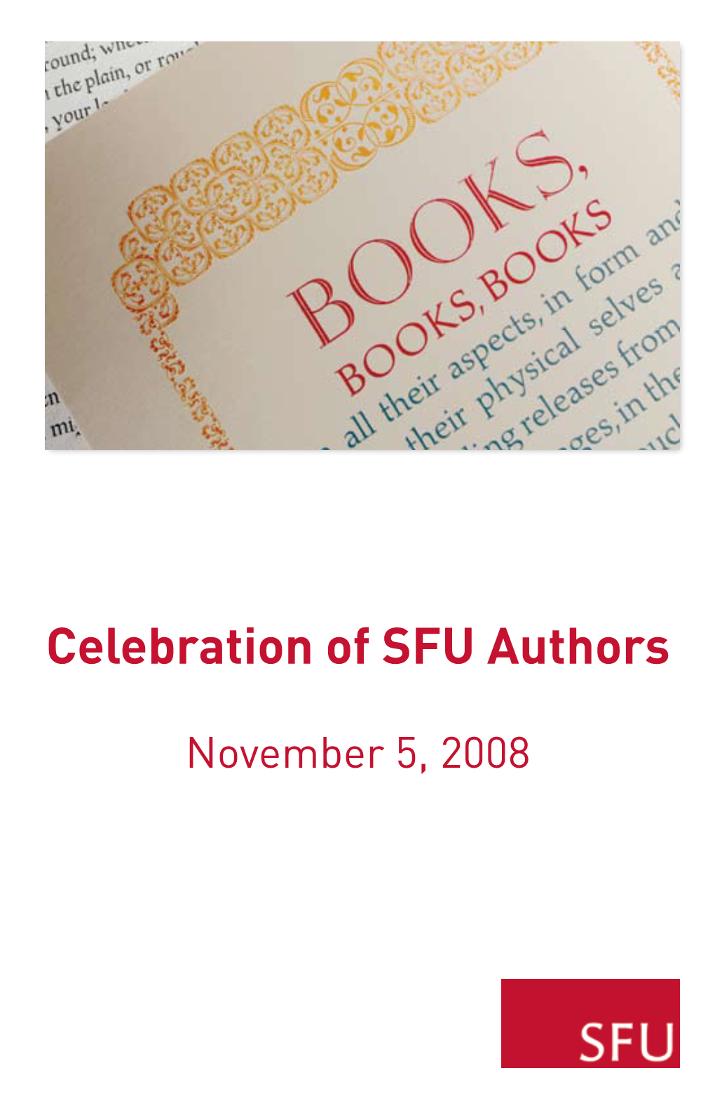 Celebration of SFU Authors