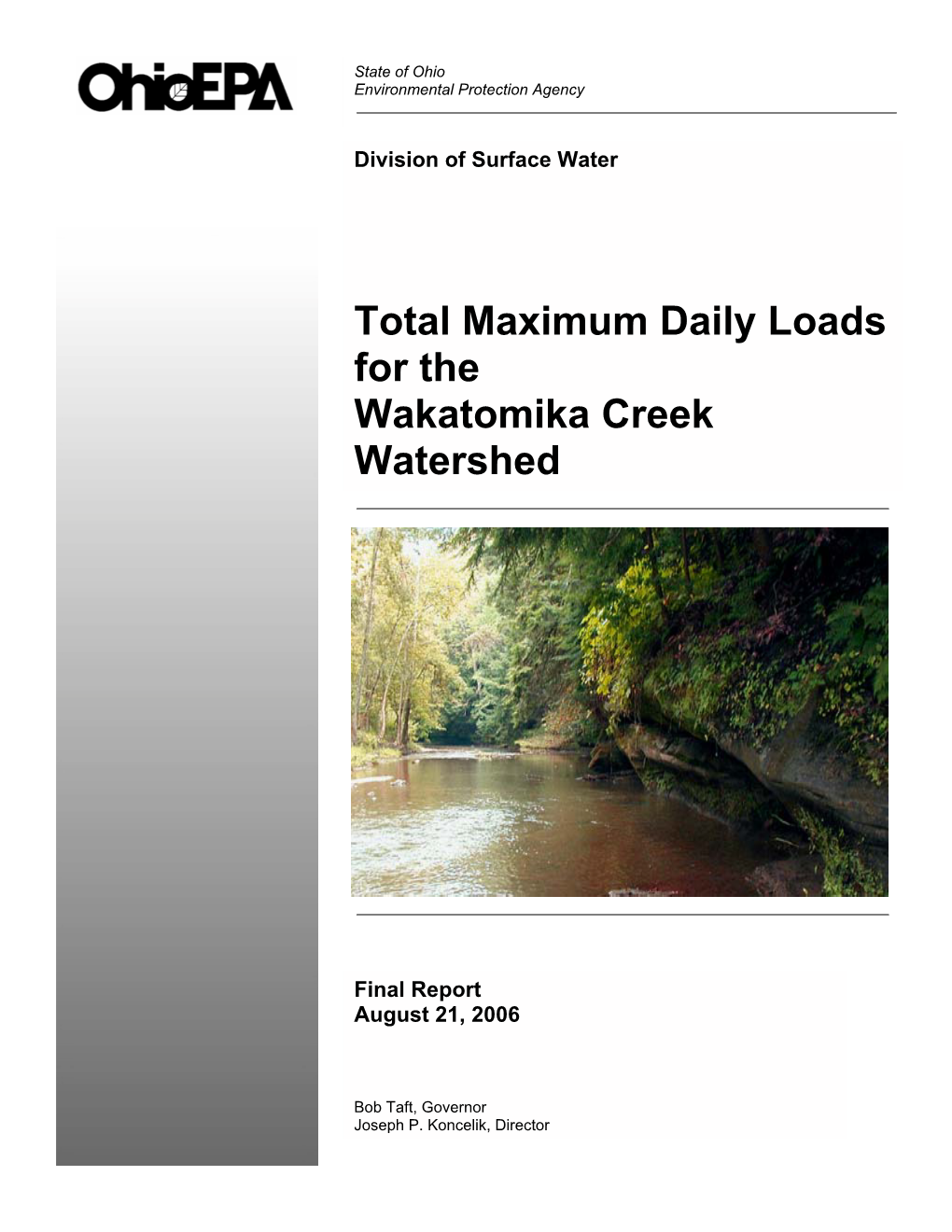 Total Maximum Daily Loads for the Wakatomika Creek Watershed
