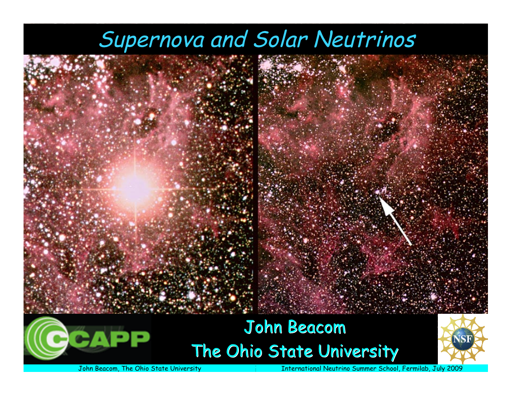 Supernova and Solar Neutrinos