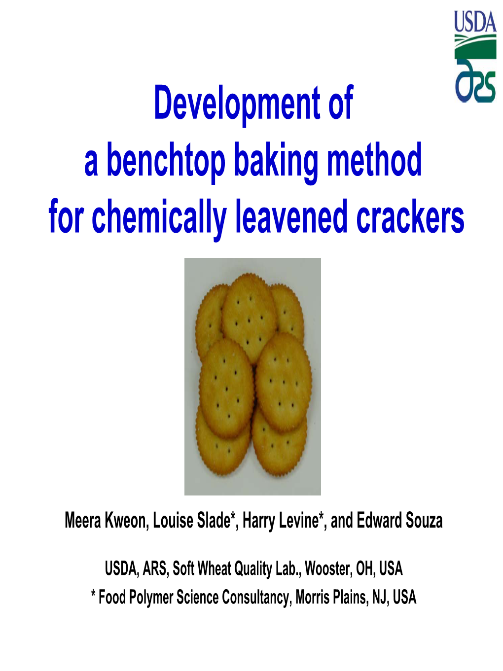 Development of a Benchtop Baking Method for Chemically Leavened Crackers