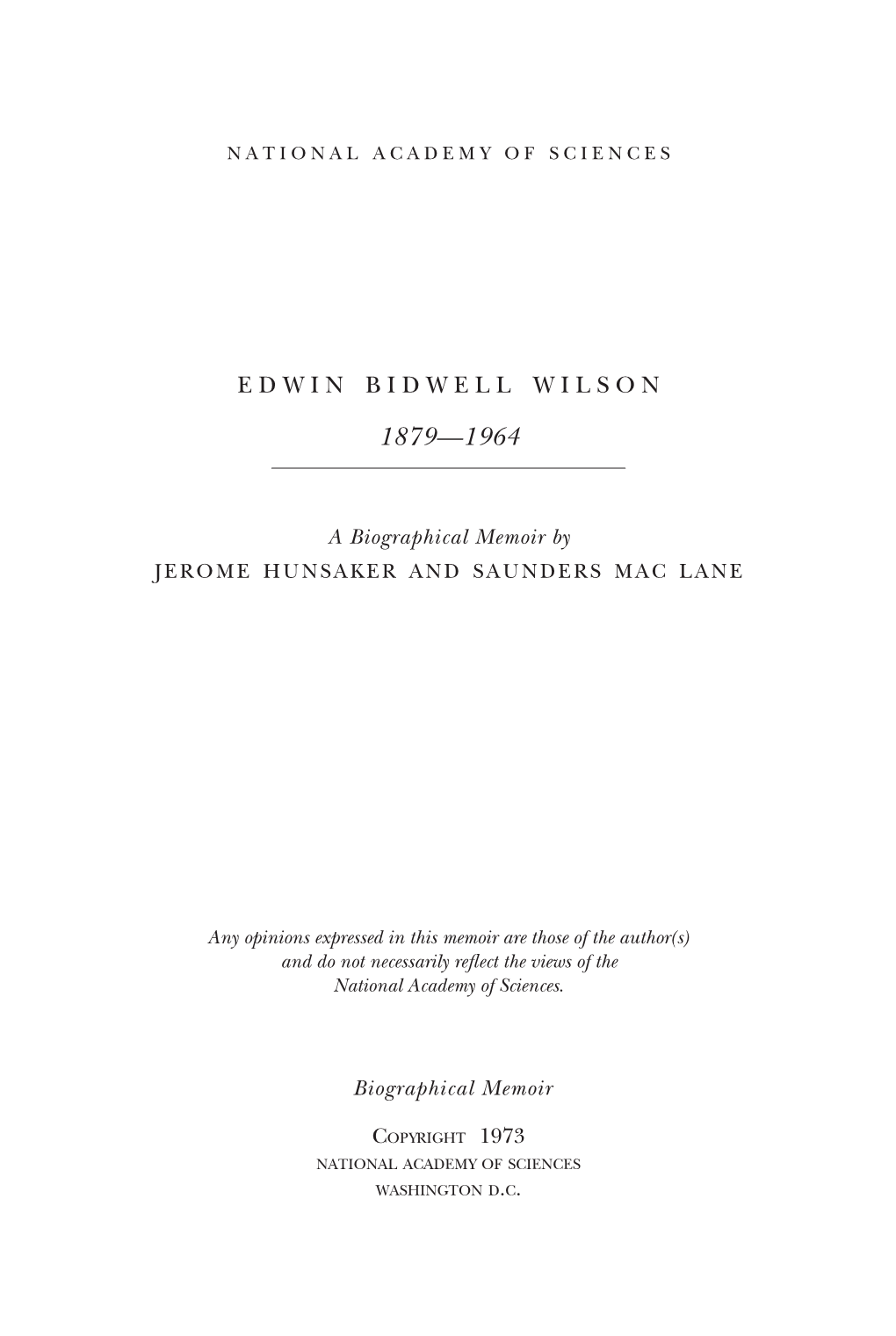Edwin Bidwell Wilson