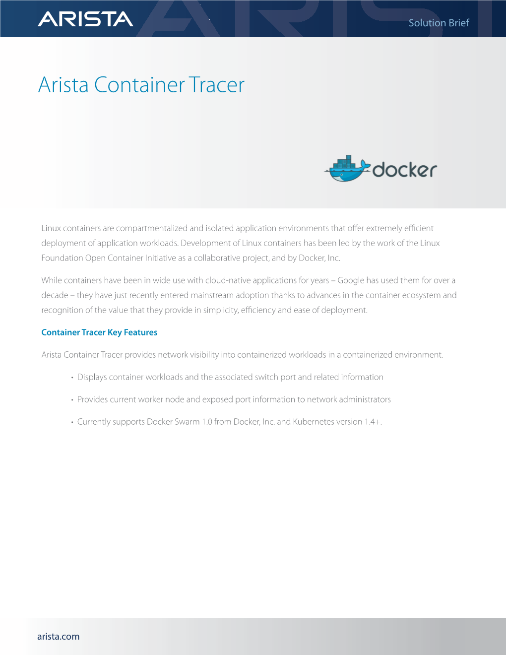 Arista Container Tracer