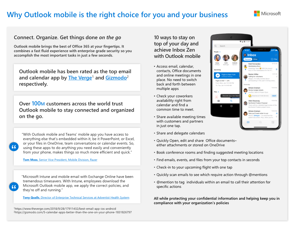 Why Outlook Mobile Is the Right Choice for You and Your Business