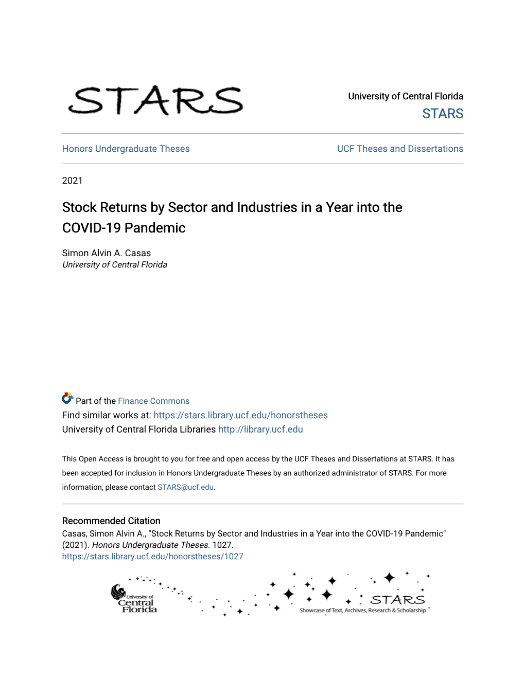 Stock Returns by Sector and Industries in a Year Into the COVID-19 Pandemic