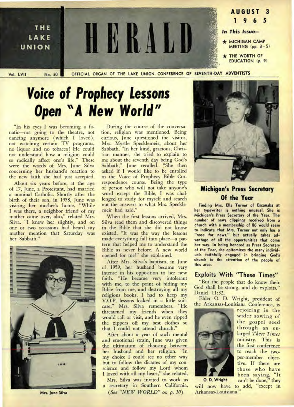 Voice of Prophecy Lessons Open "A New World"