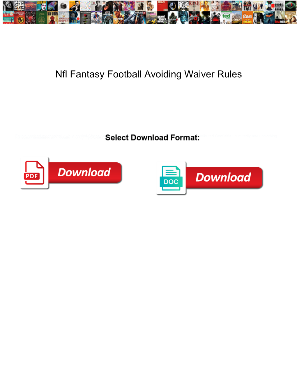 Nfl Fantasy Football Avoiding Waiver Rules