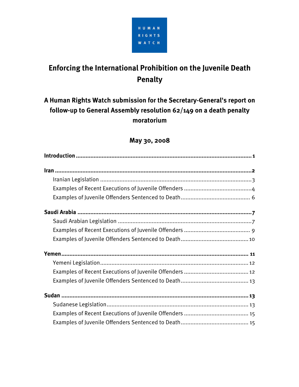Enforcing the International Prohibition on the Juvenile Death Penalty