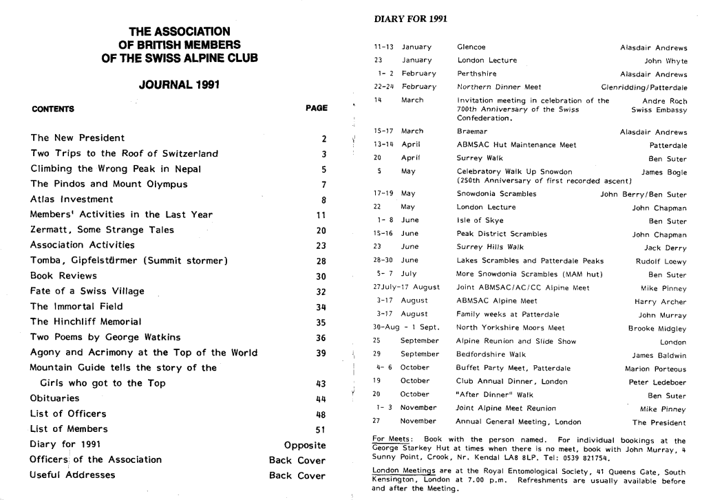 The Association of British Members of the Swiss Alpine