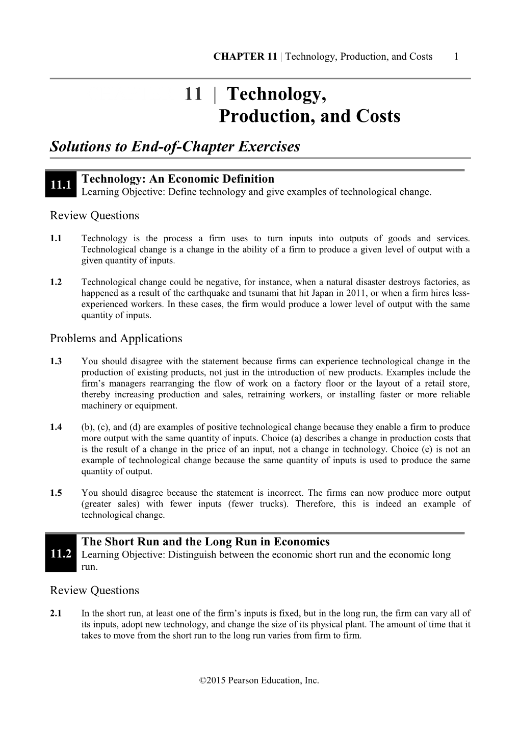 CHAPTER 11 Technology, Production, and Costs 17